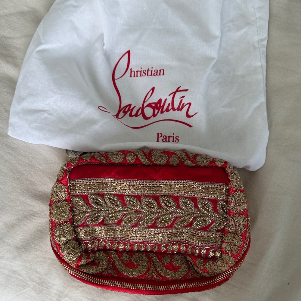 LIMITED EDITION: Christian Louboutin Red and Gold Clutch